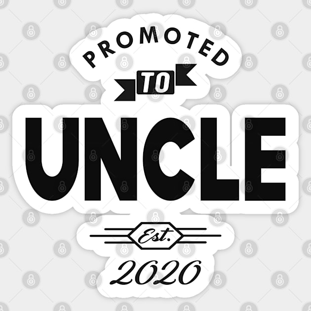 New Uncle - Promoted to uncle est. 2020 Sticker by KC Happy Shop